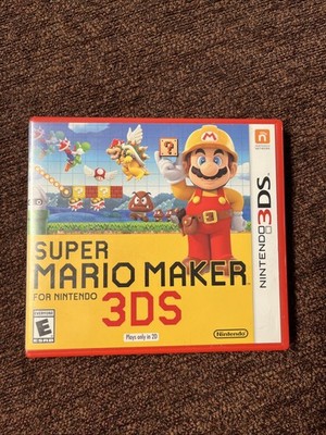 Super Mario Maker 3DS Red box Nintendo 3ds Authentic Case Artwork ONLY Plus