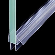 3 PCS Frameless Shower Door Bottom Seal 1/4 Inch Glass (15.75 in X 3),3 Section