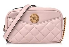Versace Bag Shoulder Nappa Quilted La Medusa Camera Bag Light Pink Medium 990
