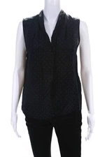 VINCE. Womens Shadow Dot Drape Neck Blouse Size 4 12038803