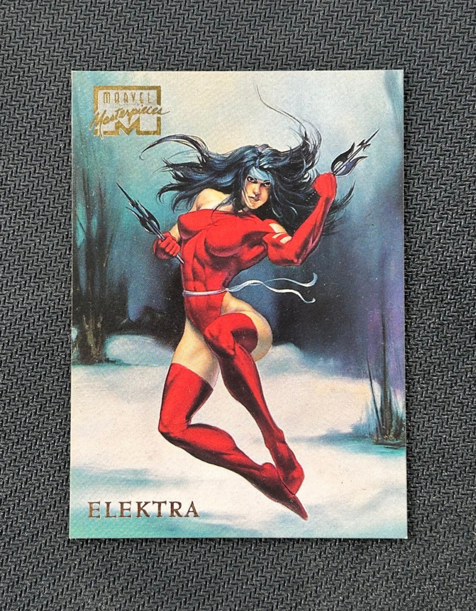 Elektra #14 Marvel 1996 Masterpieces trading card — raw and PSA graded price guide