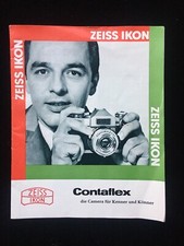 ZEISS IKON CONTAFLEX camera sales brochure, 3062 0559 printed In Germany 1959