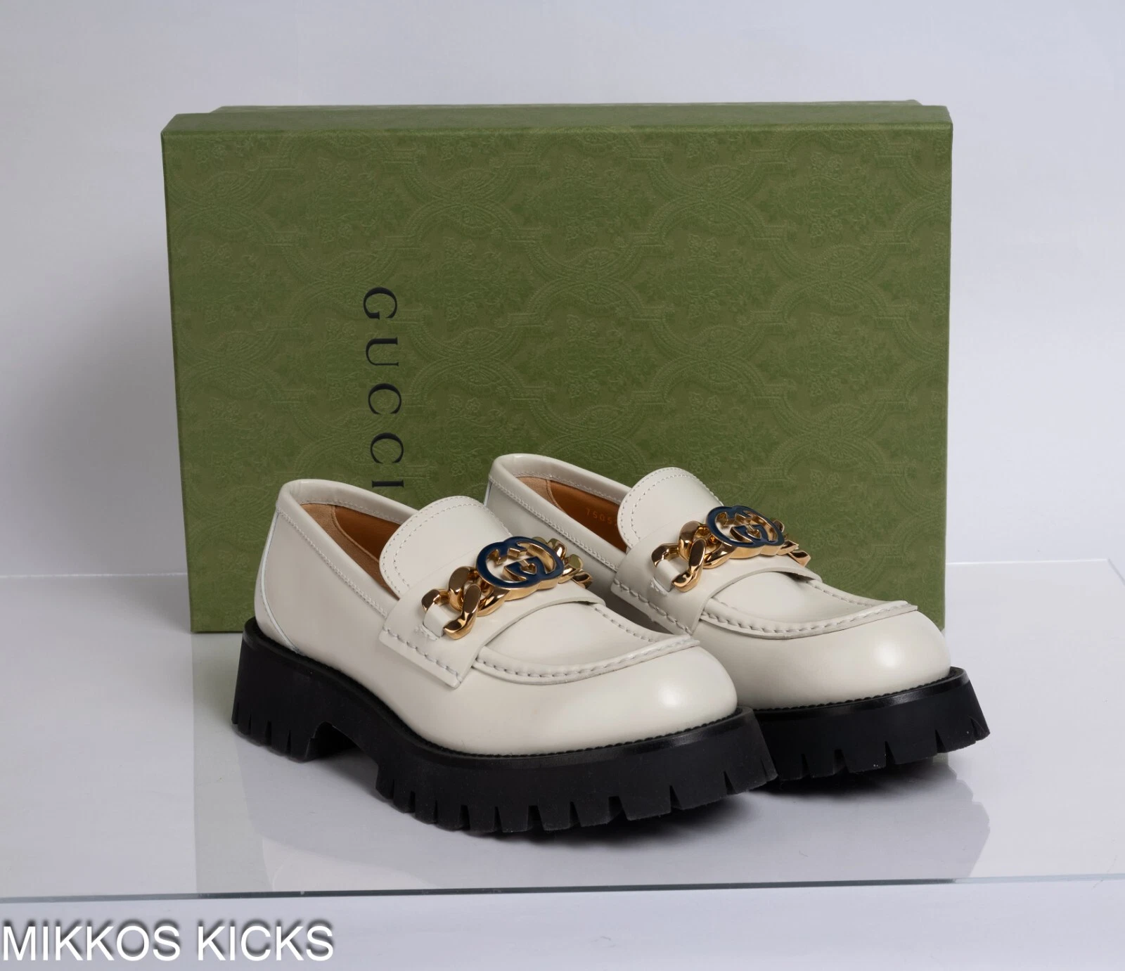 Mocassin femme Gucci 750527 DS800 cuir Cordovan Lux ÉTROIT G 39,5/US 9,5
