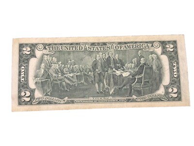 1976 Misaligned Error $2 Bicentennial Two Dollar Bill