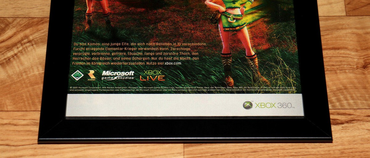 Kameo Elements of Power Rare Small Poster / Ad Page Framed Xbox