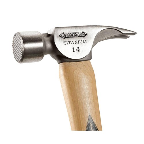 14 oz. Titanium Milled Face Hammer with 18 in. Curved Hickory Handle - Picture 5 of 9