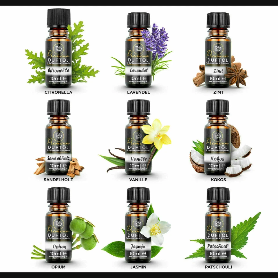 Teufelsküche® Duftöl-Set mit 10ml Fläschchen | 9 verschiedene Premium Aroma-Öle  - Bild 2 von 4