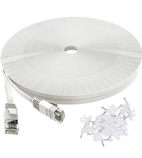 Cat 6 Ethernet Cable 75 Ft, Outdoor&Indoor, 10Gbps Support Cat 7 Network Slim A6