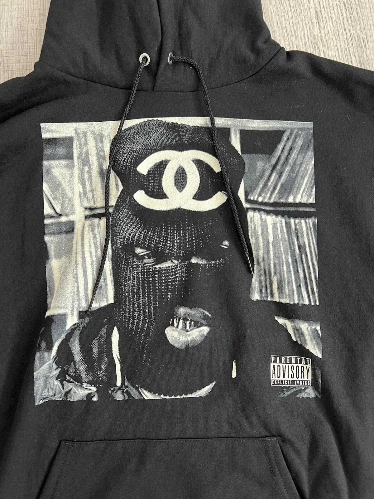 Felpa con cappuccio Griselda Westside Gunn HWH2 Black Champion UOMO Large GxFR Chanel Mask