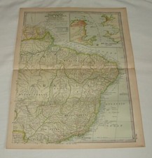 1902 map ~ EASTERN SOUTH AMERICA