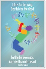 Life is For the Living - Langston Hughes - NEW Classroom Motivational POSTER