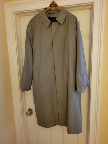 Chaps Ralph Lauren Men's 46R Brown Trench Coat Belted  Pockets Removable Lining - Picture 1 of 8