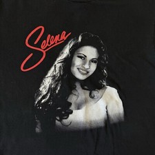 Vintage Selena Quintanilla-P rez T Shirt Medium Queen of Tejano Music Black SS