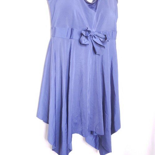 Danify Women's Swimwear Blue Size 50 US Size 18 Plus Swimdress Asymmetrical Hem - Picture 6 of 9