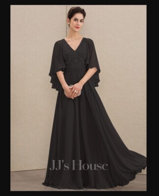 V Neck Plus Size Mother Of The Bride Dresses Jjshouse A-line V-Neck Knee- Length