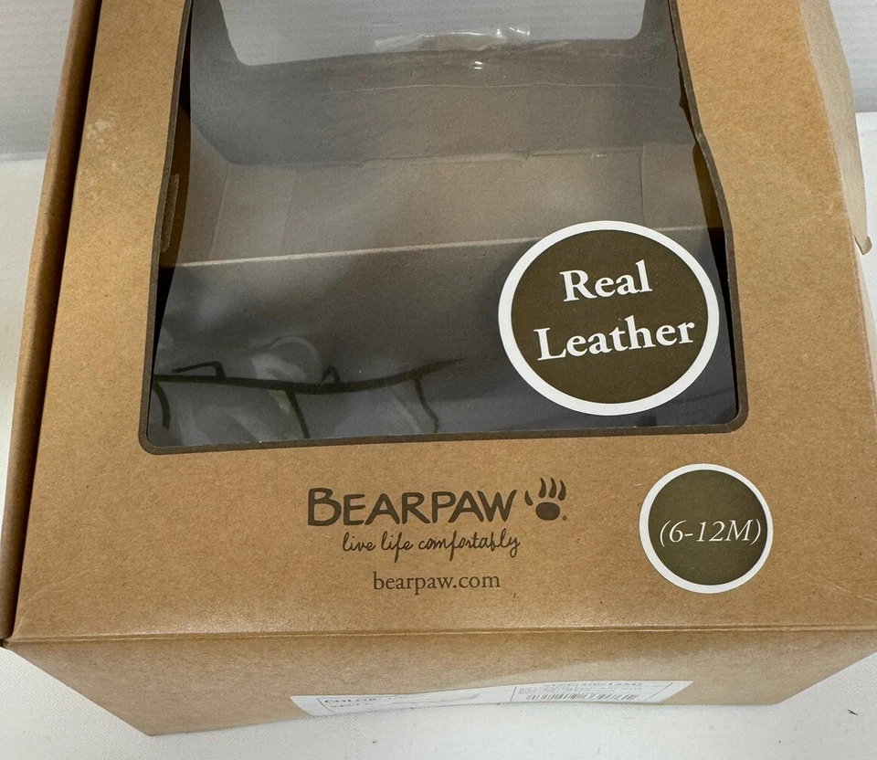BEARPAW Zapatos Infantiles 6-12 Meses (Talla 2) Nuevos en Caja - Cuero Foto 3 de 4