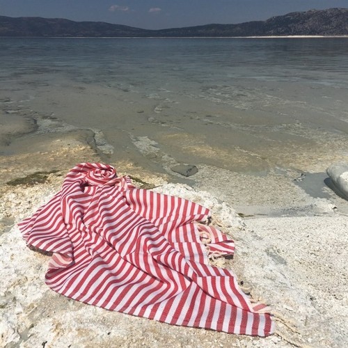 Denizli peshtemal, Fouta Towel,%100 Turkish cotton, ideal for bath spa, pool,gym - Picture 5 of 10