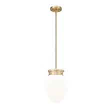 Z-Lite Gideon 1 Light 10" Pendant, Modern Gold/Etched Opal - 1945P9-MGLD