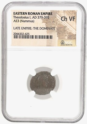 Eastern Roman Empire Theodosius I AD 379-395 AE3 Nummus Late