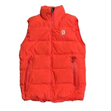 Bjorn Daehlie Down Puffer Vest Jacket Men's Large Orange Sample