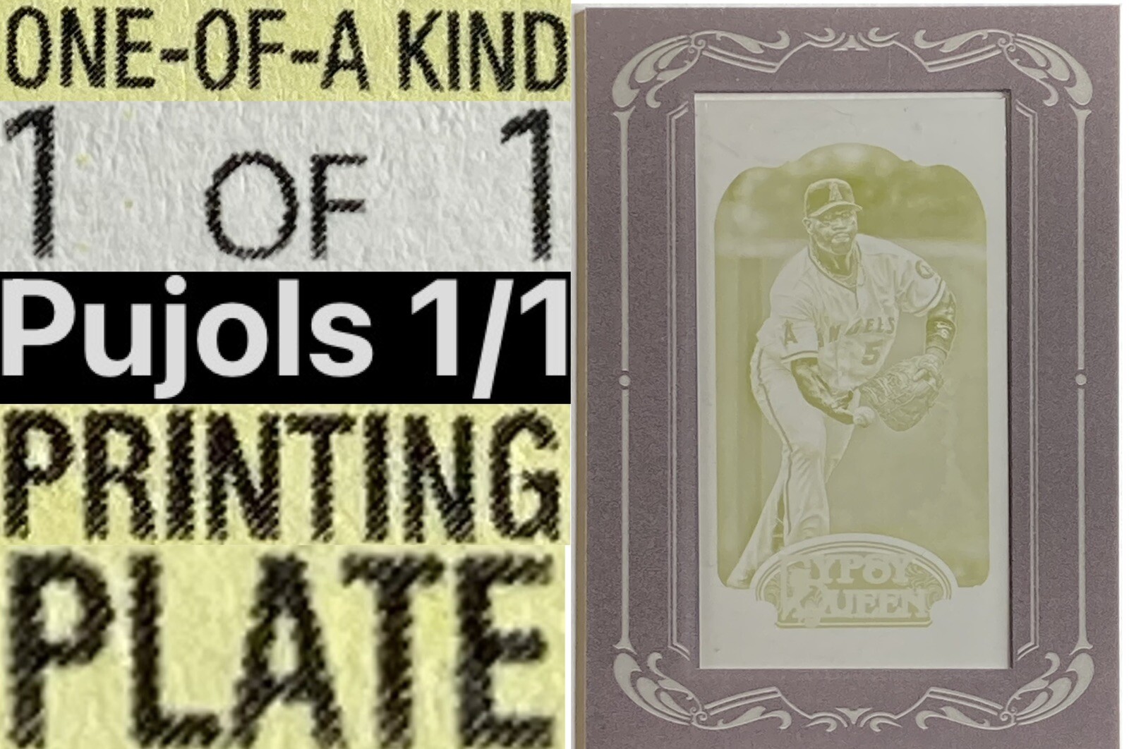 1/1 2012 Albert Pujols Topps Superfractor Gypsy Queen PrintingPlate One Of One