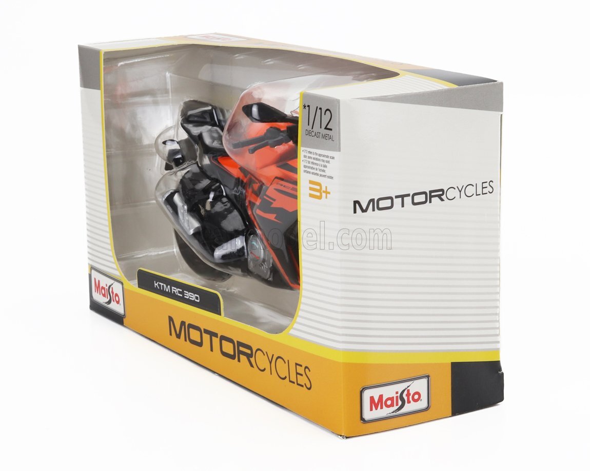 MAISTO 1/12 MOTO KTM RC390 2022 ARANCIO MODELLISMO MODELLINO STATICO DIECAST foto 6