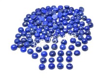 Lapis Lazuli Round Shape Cabochons 6 MM, Natural Blue Lapis Gemstone Cabs 10 Pc