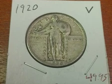 1920 25C Standing Liberty Quarter Nice Original XF+ from Old Hoard 