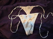 Satin string bikini tie sides