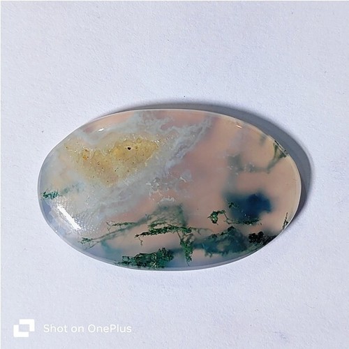 Moss Agate Natural Moss Agate Cabochon Loose Gemstone Jewelry 54 Cts. ME-9301 - Picture 2 of 3