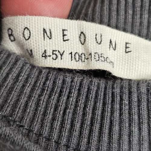 Boneoune Bone Oune Youth Flower Floral Sweatshirt Medium 4-5 Year Gray Korea S9a - Picture 6 of 8