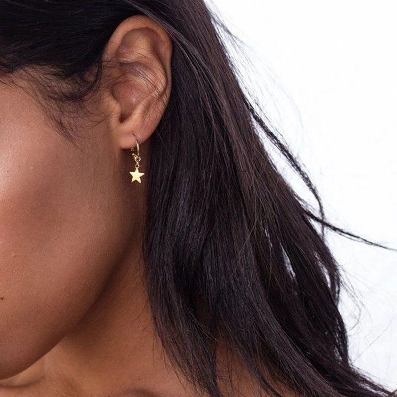 Women Star Drop Earring Mini Pendant Earrings Cute Ear Dangle Girl