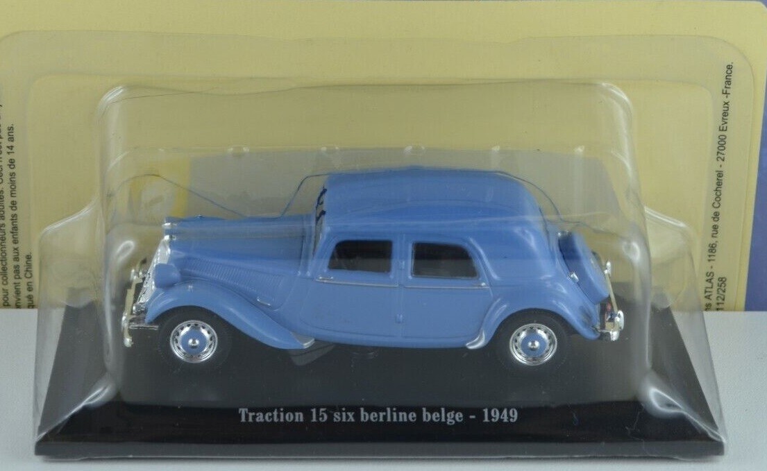 Voiture de collection N°58 TRACTION 15 SIX BELGE 1949 haut de gamme