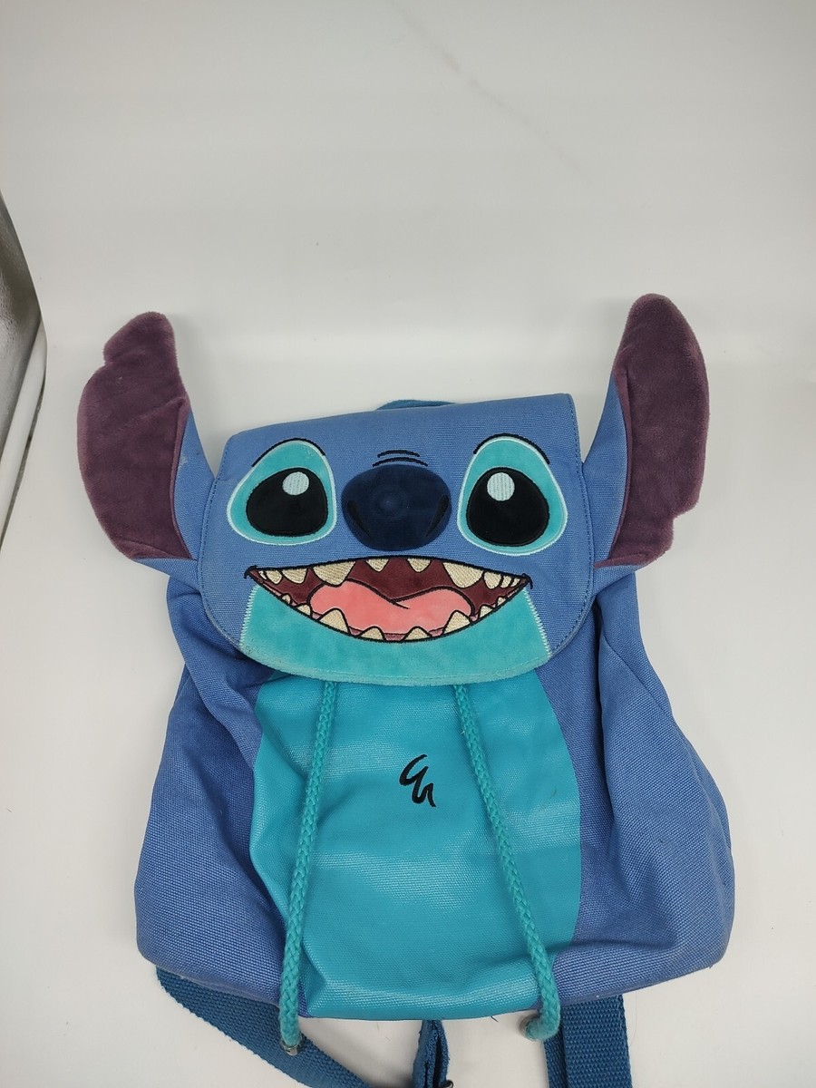 Disney Parks Stitch Talking Canvas Backpack Drawstring  display picture 3