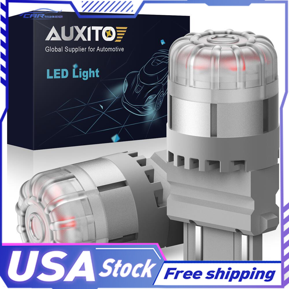 AUXITO 2X Red LED Brake Tail Lights 3157 3156 CANbus Anti Hyper Flash