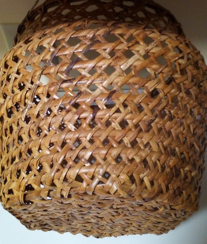 OPEN WEAVE ROUND SPLIT BAMBOO BLANKET BASKET/PLANT BASKET  - Picture 5 of 5