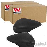 2X VAN Wezel Spiegelkappen Schwarz Rauh Passend FüR Ford B-MAX Fiesta