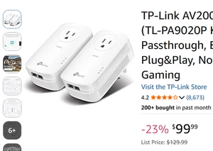 TP-Link TL-PA9020P AV2000 Kit d'adaptateur Ethernet de ligne électrique
