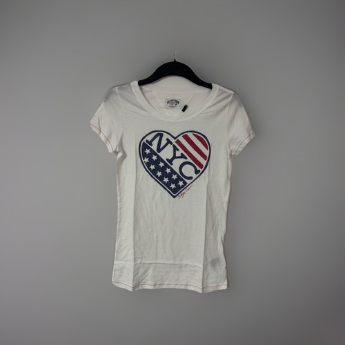 Tommy Hilfiger T-Shirt Damen Bekleidung Shirt Small Weiß NEU OVP