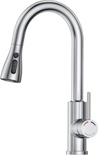 Kitchen Tap, Kitchen Sink Mixer Taps with Pull Out Spray Head, 360°Swivel Spout,