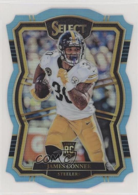 2017 Panini Select Premier Level Die-Cut Light Blue Prizm 42/99 James Conner s7f