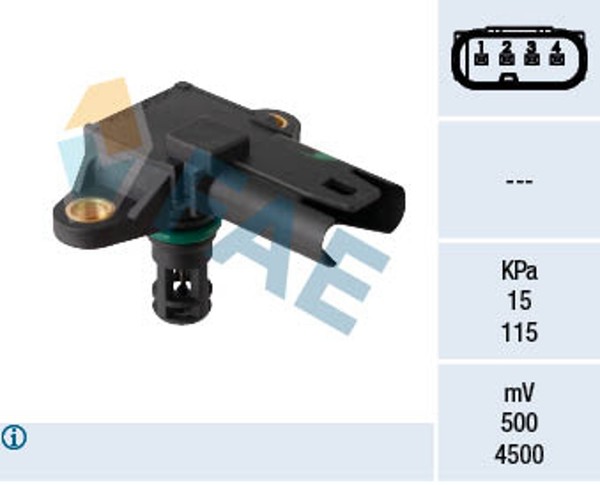 FAE Sensor Saugrohrdruck 15189 FüR BMW 7Er F01 F02 F03 F04 X6 E71 E72 3Er E90 X5-image