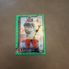 2025 Topps Chrome Ja’Marr Chase #58 Green Wave Refractor 77/99
