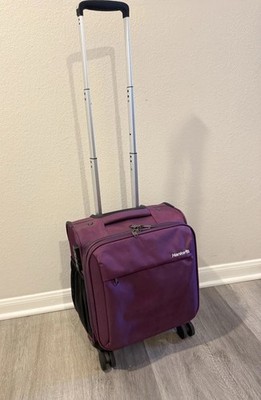 Hanke 16  Underseat Carry-On Luggage Small Softside Suitcase with Wheels Purple
