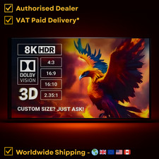 Projector Screen ALR 80-200 inch Fixed LT High Gain 1.8 - Phoenix Screens