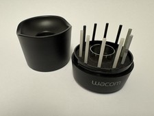  AMAZING  BLACK Wacom Intuos Pen/Stylus Holder/stand with 10 replacement nibs