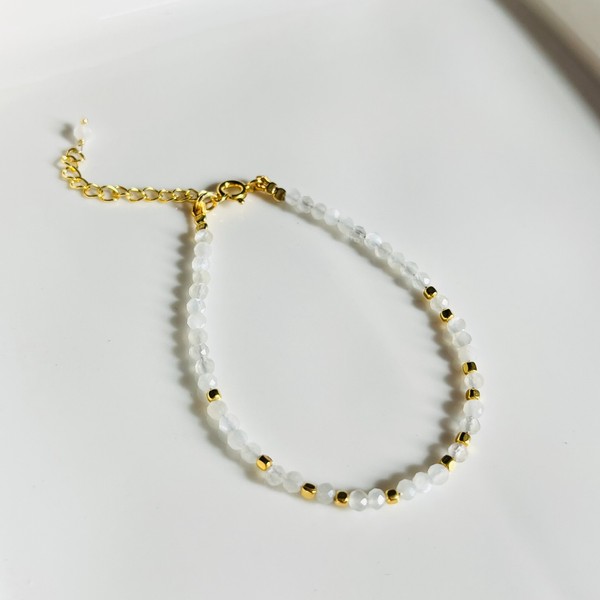 Alternate view of Moonstone Bracelet Inches Gold-plated 925 Sterling Silver Jewelry