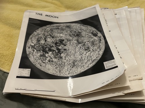 14 Out Of 15 1963 Laminated Presentation Cards Moon & Potential Moon Station