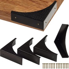 Black Metal Corner Guards Decorative Wood Funiture, 2.56'' Box Corner Protectors
