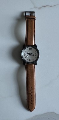 Sparo Seattle Seahawks Men's Watch Brown Leather Strap Japan Movt **EUC